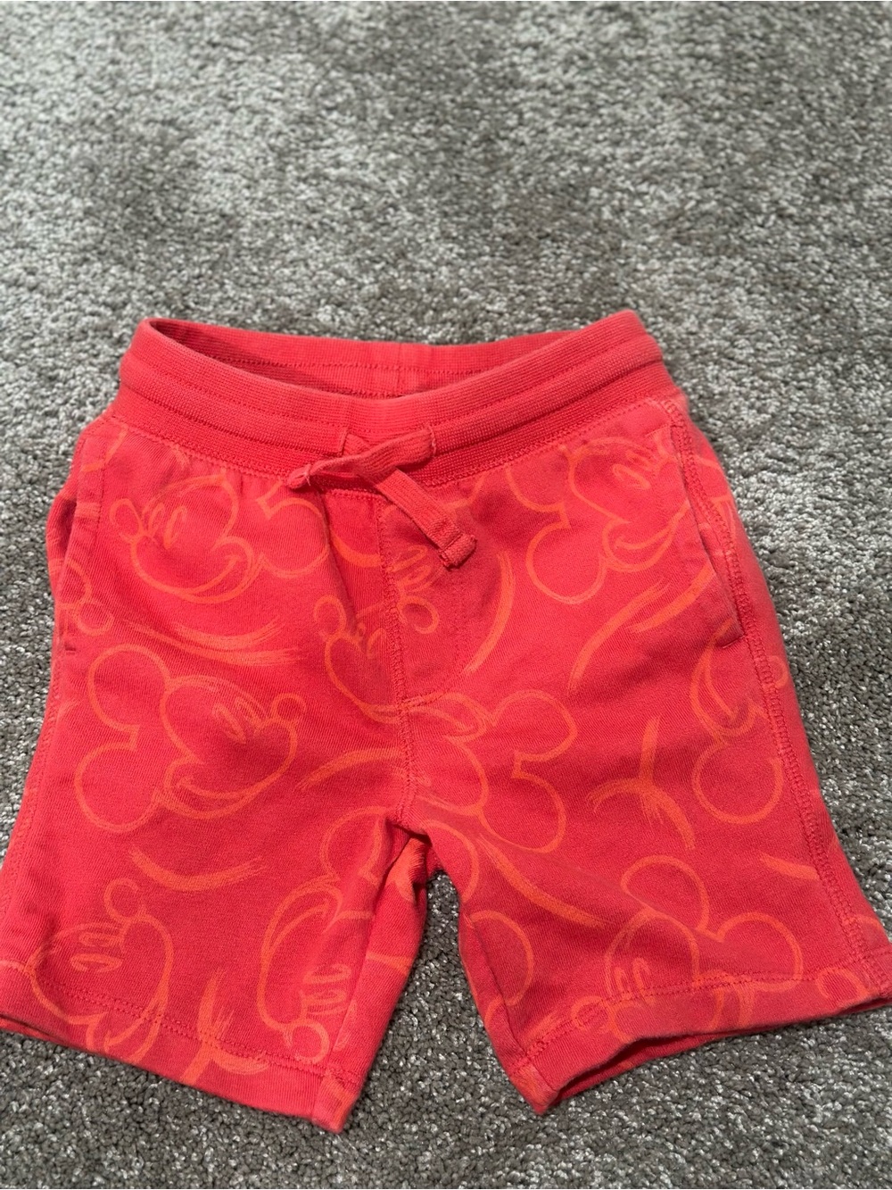Baby GAP Disney Mickey Red Graphic Drawstring Kids Shorts 2t